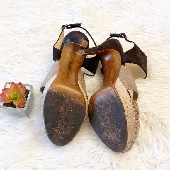 ALEXANDRE BIRMAN | Colorblock Snake print platform stilettos heels women size 8 - Picture 8 of 10